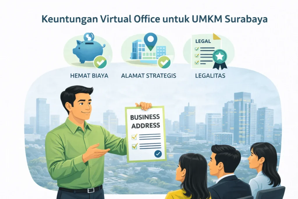 keuntungan virtual office untuk UMKM Surabaya modern dan profesional
