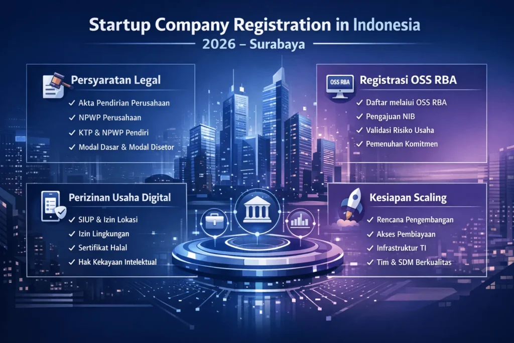 cara mendirikan PT di Indonesia 2026 untuk bisnis startup di Surabaya