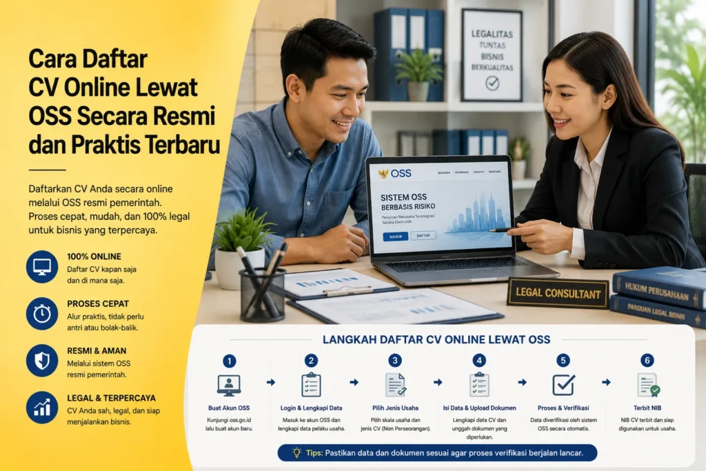 Cara daftar CV online lewat OSS secara resmi di Indonesia