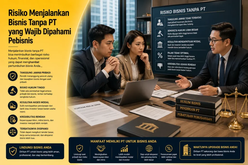 Risiko menjalankan bisnis tanpa PT