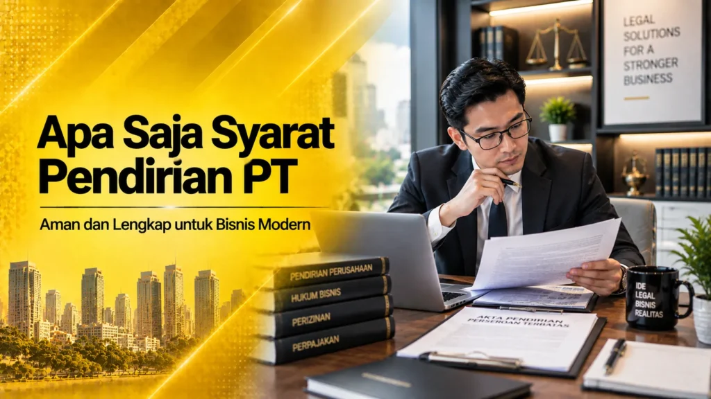 Apa Saja Syarat Pendirian PT untuk profesional dan pemilik bisnis
